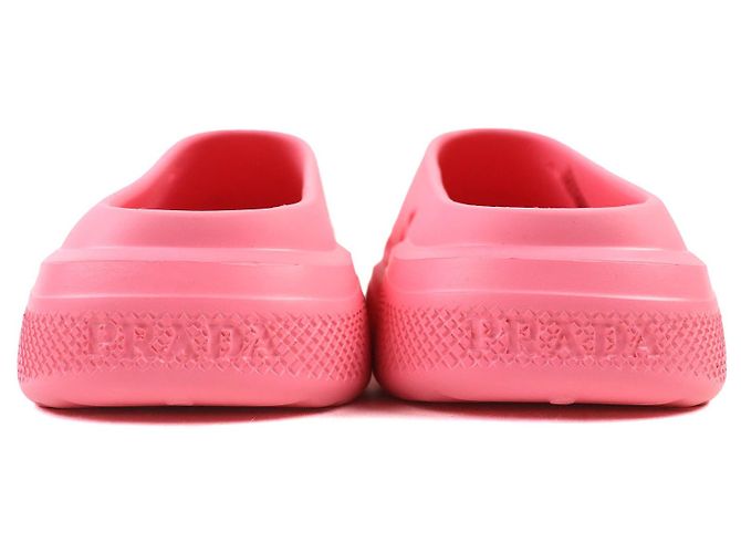 Prada Rubber Mules mit Triangle-Logo Pink - Ansicht 6