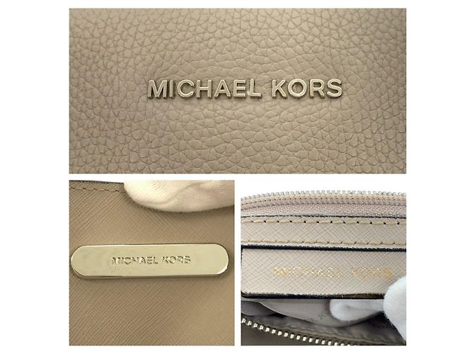 Michael Kors Leder-Tote-Bag Braun Schwarz Weiß - Ansicht 4