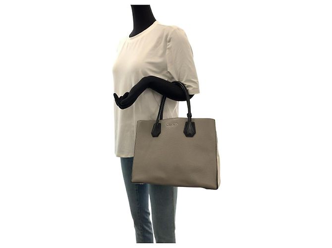 Michael Kors Leder-Tote-Bag Braun Schwarz Weiß - Ansicht 5
