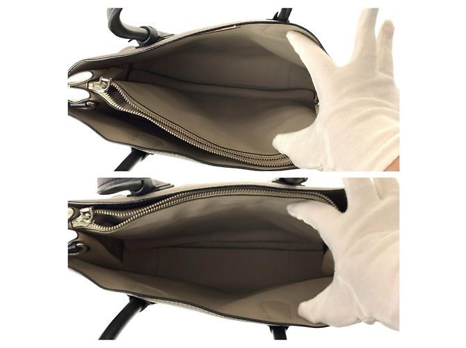 Michael Kors Leder-Tote-Bag Braun Schwarz Weiß - Ansicht 7