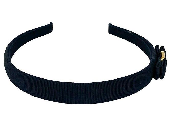 Salvatore Ferragamo Vara Canvas Headband Blue - view 3