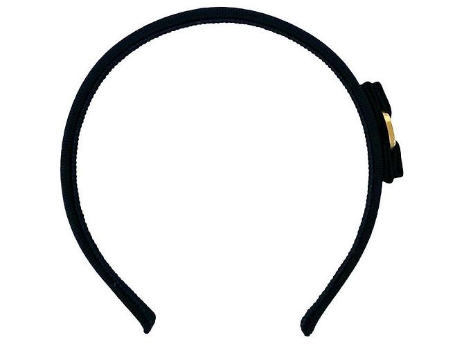 Salvatore Ferragamo Vara Canvas Headband Blue - view 6