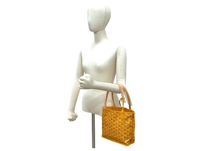 Goyard Anjou Handtasche aus Leder Gelb - Ansicht 2