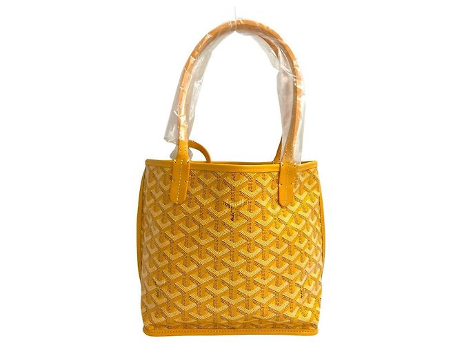 Goyard Anjou Handtasche aus Leder Gelb - Ansicht 3