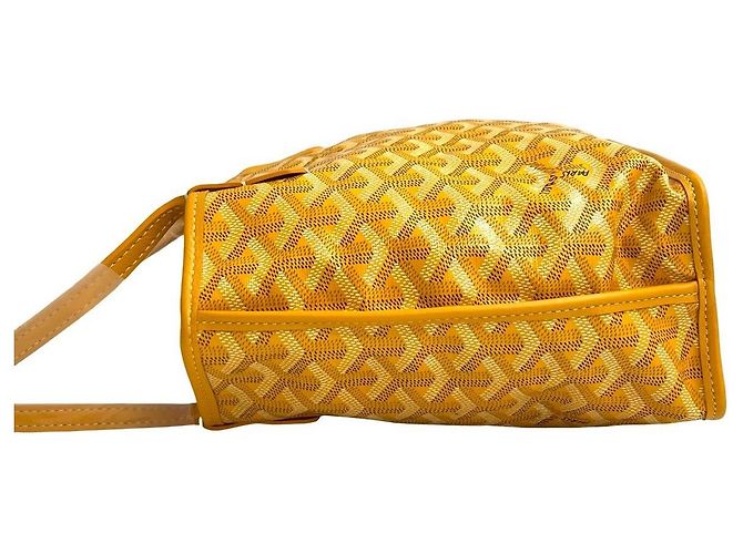 Goyard Anjou Handtasche aus Leder Gelb - Ansicht 5
