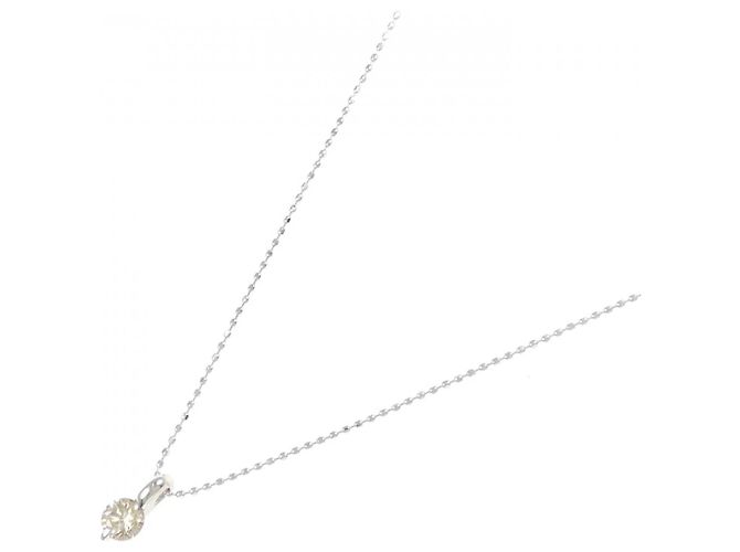 Autre Marque Collana PT1000 K18WG Diamante Argento - vista 2