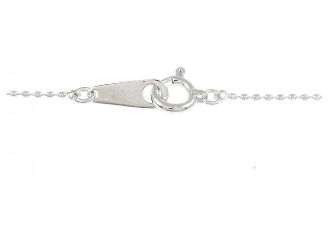Autre Marque Collana PT1000 K18WG Diamante Argento - vista 5
