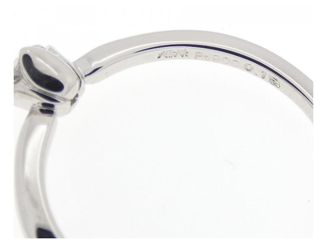 Autre Marque Anello AHKAH Muguet Pt900 Diamante Argento - vista 4
