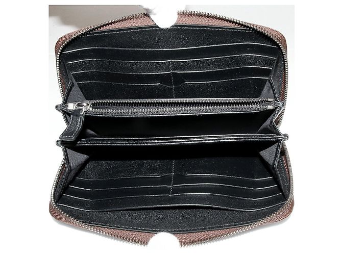 Bulgari Portafoglio lungo con zip BVLGARI Octo in pelle di vitello Marrone - vista 3