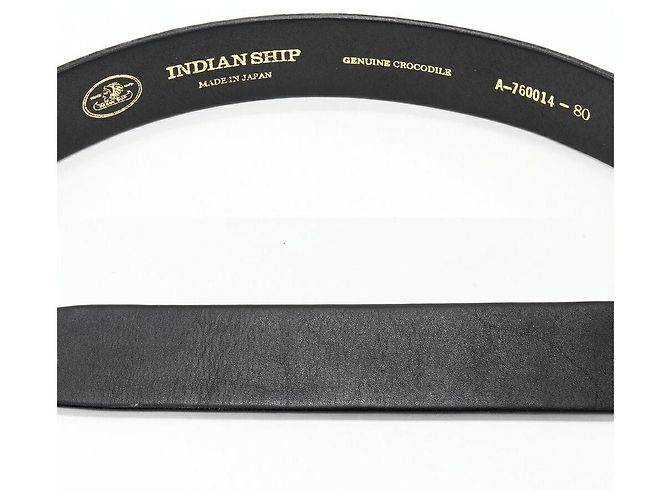 Autre Marque Krokodilleder Gürtel Schwarz - Ansicht 3