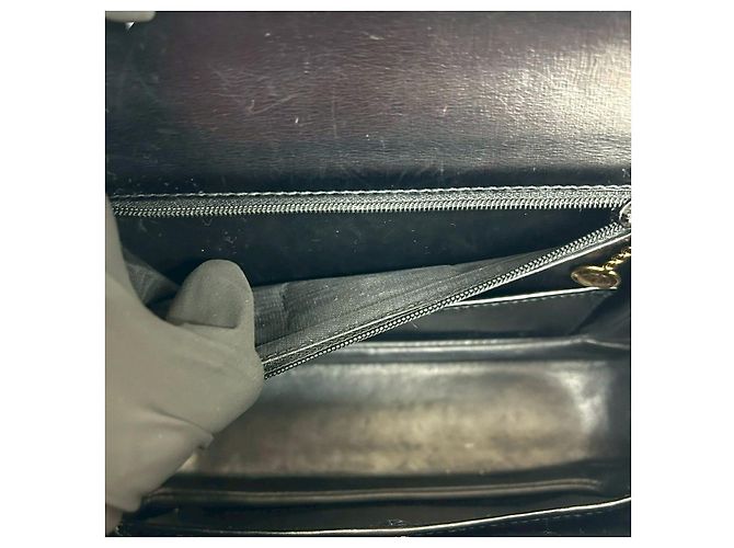 Borsa a mano 2way Gucci in pelle di lucertola Bamboo Nero - vista 10