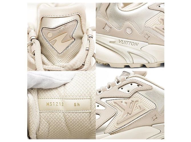 Baskets Louis Vuitton Runner Tatic Marron Rose Beige - vue 10