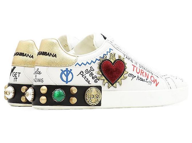 Dolce & Gabbana Sneakers in pelle Dolce&Gabbana Bianco - vista 14