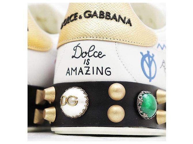 Dolce & Gabbana Sneakers in pelle Dolce&Gabbana Bianco - vista 17