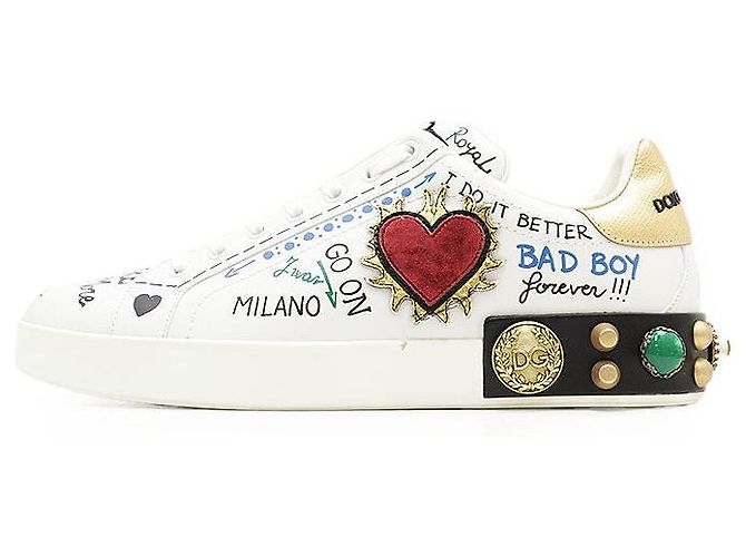 Dolce & Gabbana Sneakers in pelle Dolce&Gabbana Bianco - vista 4