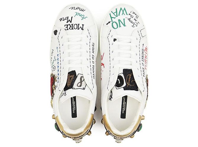 Dolce & Gabbana Sneakers in pelle Dolce&Gabbana Bianco - vista 8