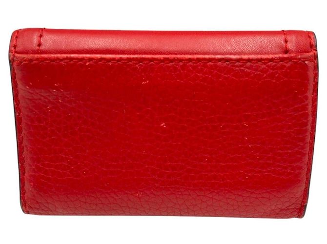 Michael Kors Leather Key Case Red - view 2