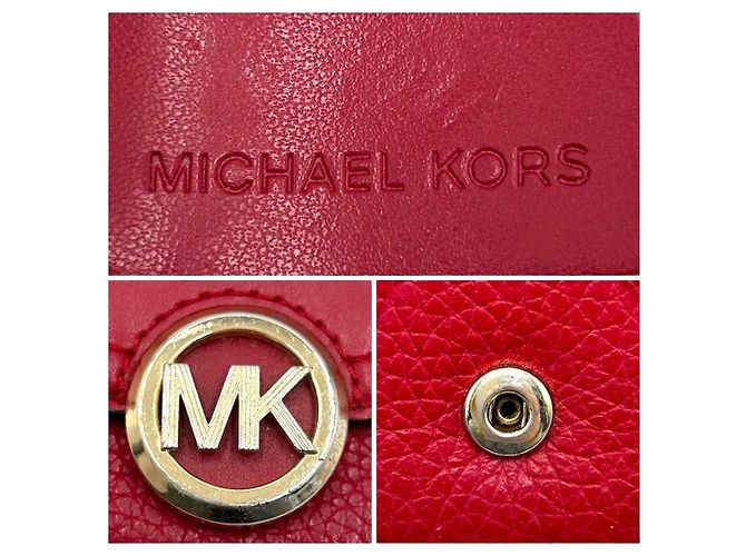 Michael Kors Leather Key Case Red - view 5