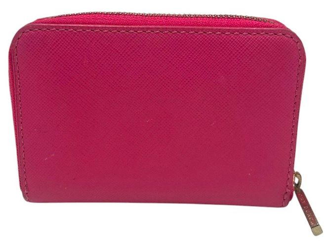 Tory Burch Robinson Leather Coin Card Case Rosa - vista 2