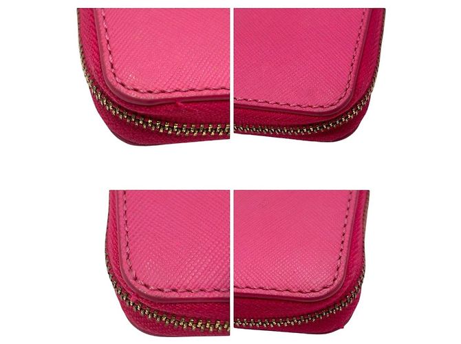 Tory Burch Robinson Leather Coin Card Case Rosa - vista 3