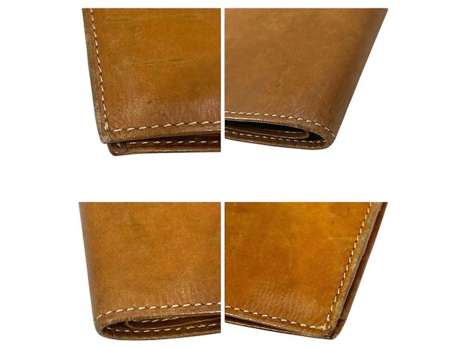 Autre Marque DAKS Leather Bifold Wallet Brown - view 4