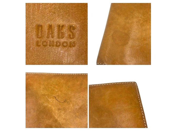 Autre Marque DAKS Leather Bifold Wallet Brown - view 5