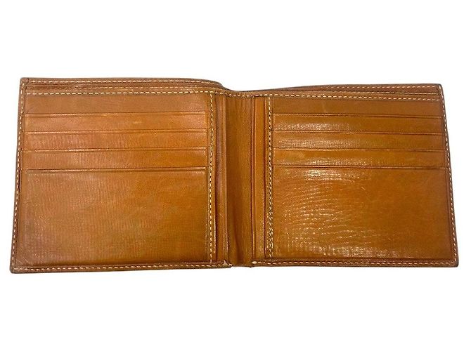 Autre Marque DAKS Leather Bifold Wallet Brown - view 7