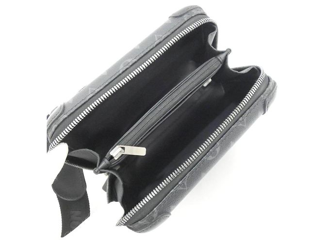 Louis Vuitton Monogram Eclipse Horizon Clutch Schultertasche Schwarz - Ansicht 7