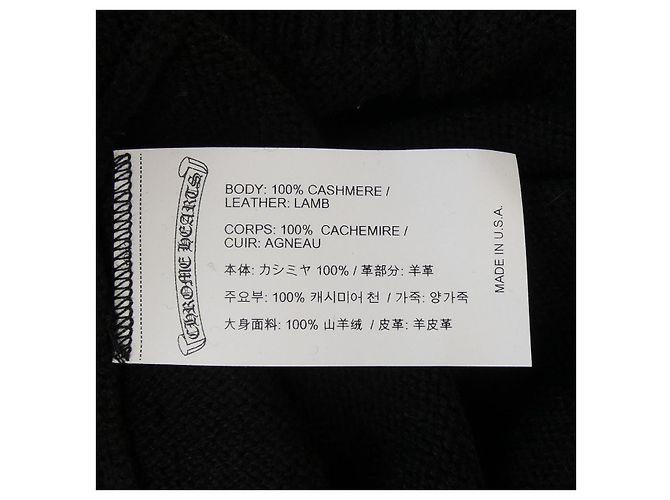 Chrome Hearts WAITING ROOM Cashmere Hoodie Schwarz - Ansicht 3