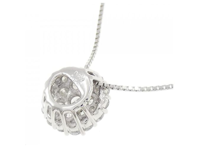 Autre Marque Diamantenhalskette PT900 PT850 Silber - Ansicht 4