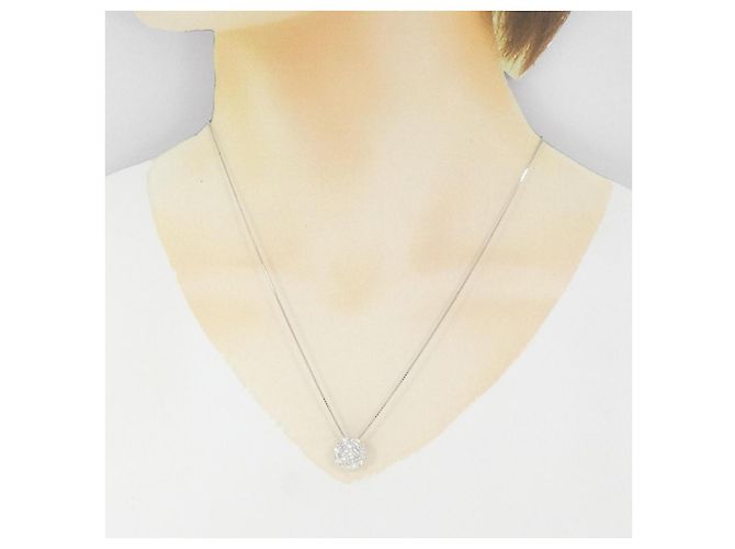 Autre Marque Diamantenhalskette PT900 PT850 Silber - Ansicht 6
