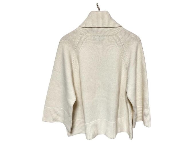 Theory AIRY WOOL CASH Rollkragenpullover Weiß - Ansicht 2
