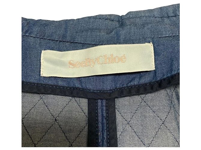 Chloé Casaco de lã acolchoado See By Chloe Azul - vista 7