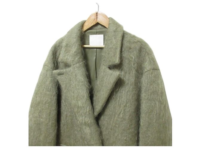 Autre Marque Abrigo Chester de mohair shaggy GALLARDAGALANTE Verde Caqui - vista 3
