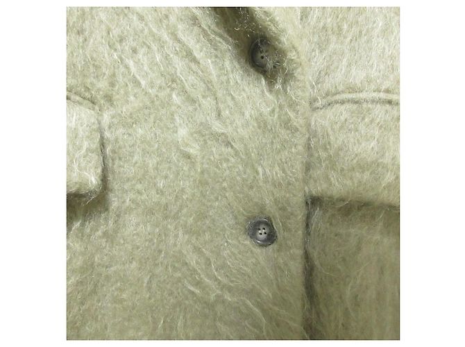 Autre Marque Abrigo Chester de mohair shaggy GALLARDAGALANTE Verde Caqui - vista 4