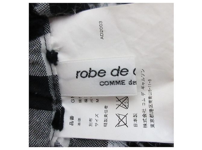 Comme Des Garcons Comme des Garçons robe de chambre Velvet Embroidery Check Wide Pants Nero - vista 10