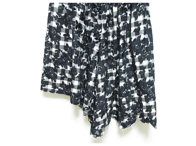 Comme Des Garcons Comme des Garçons robe de chambre Velvet Embroidery Check Wide Pants Nero - vista 2
