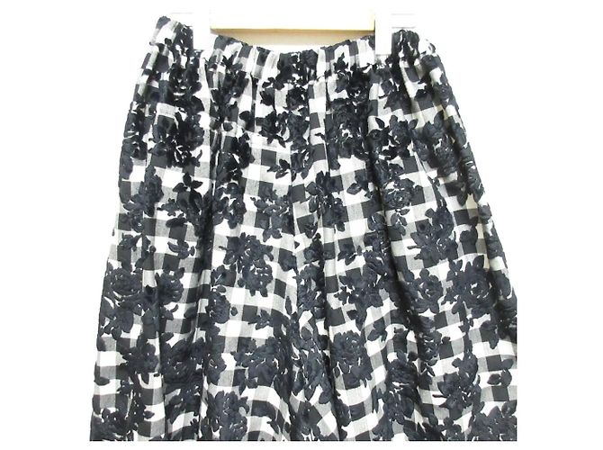 Comme Des Garcons Comme des Garçons robe de chambre Velvet Embroidery Check Wide Pants Nero - vista 4