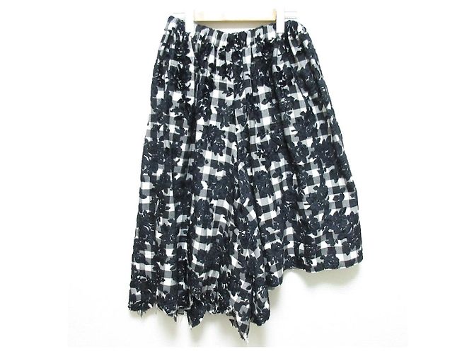 Comme Des Garcons Comme des Garçons robe de chambre Velvet Embroidery Check Wide Pants Nero - vista 5