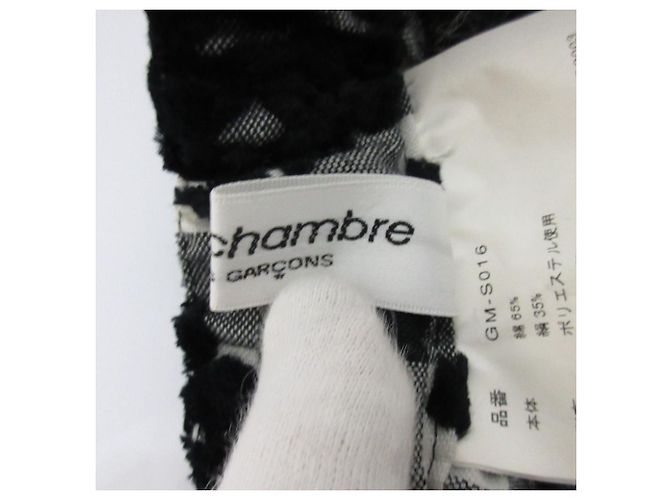 Comme Des Garcons Comme des Garçons robe de chambre Velvet Embroidery Check Wide Pants Nero - vista 9