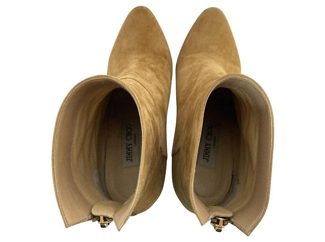 Botines de gamuza Jimmy Choo Castaño Camello - vista 4