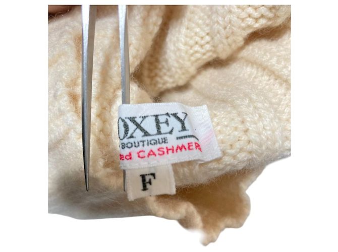 Autre Marque Gorro de malha de cashmere e pele de raposa FOXEY Branco Fora de branco - vista 5