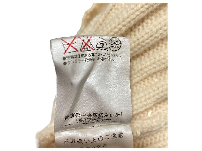 Autre Marque Gorro de malha de cashmere e pele de raposa FOXEY Branco Fora de branco - vista 7