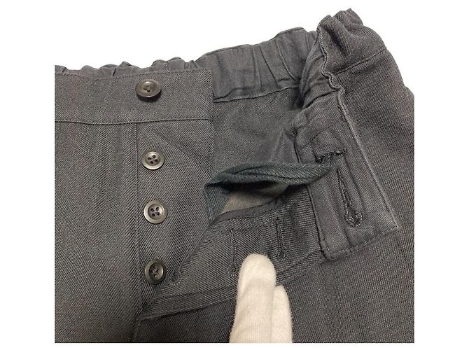 Autre Marque MHL. WOOL COTTON DRILL Hose Schwarz - Ansicht 4