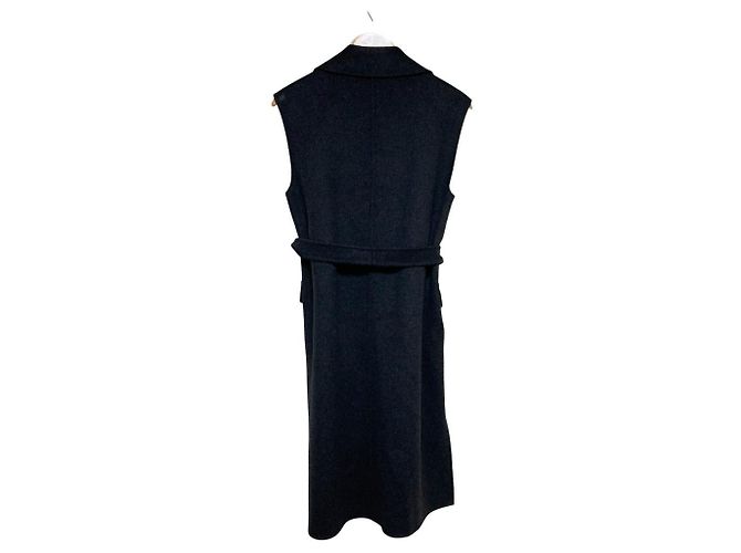 Colete longo de lã S Max Mara Marrom - vista 2