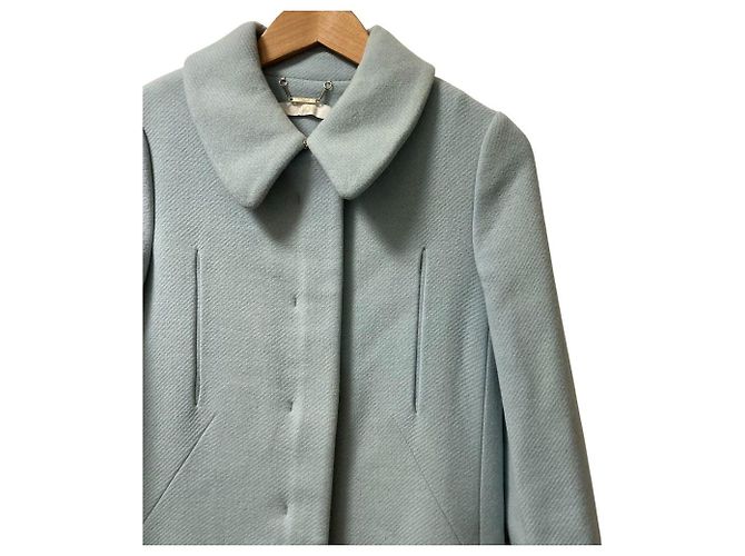 Chloé Chloe Wool Zip Single Collar Coat Blue Light blue - view 2