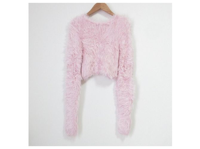 Autre Marque AMBUSH Faux Fur Knit Rosa - vista 2