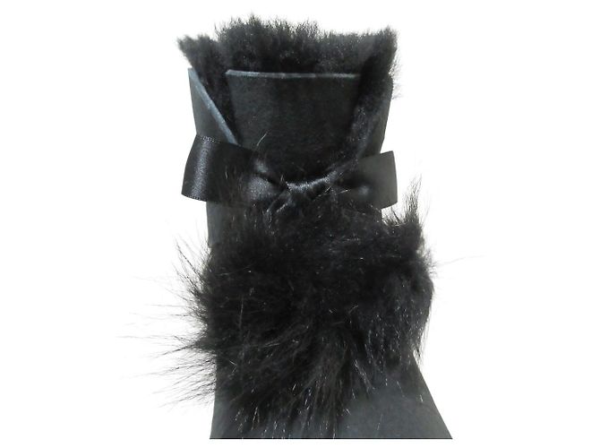 UGG GITA Lammfellstiefel Schwarz - Ansicht 6