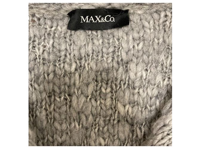 Autre Marque Cárdigan de punto con flecos en mezcla de mohair MAX&Co. Castaño - vista 5