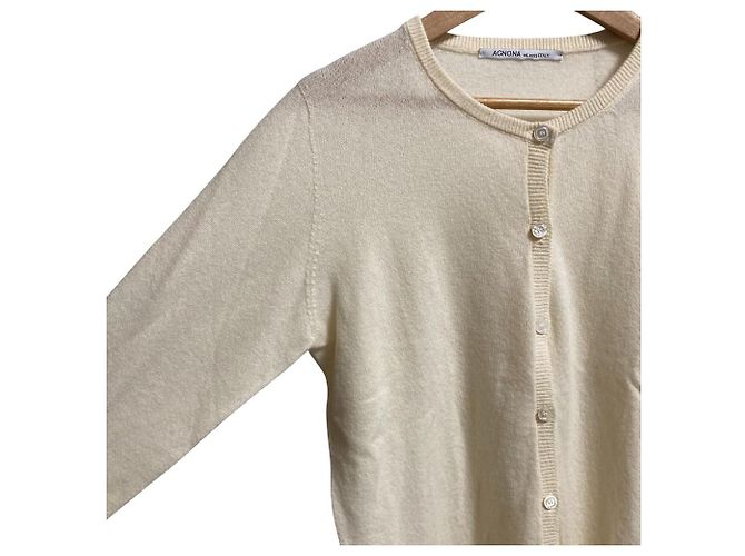 Autre Marque Cárdigan de punto de cashmere Agnona Beige - vista 2
